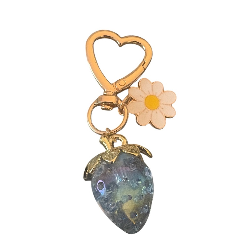 Strawberry and Daisy Bag Charms Choose Your Color! BUY NOW LISTING - Picture 4 of 6